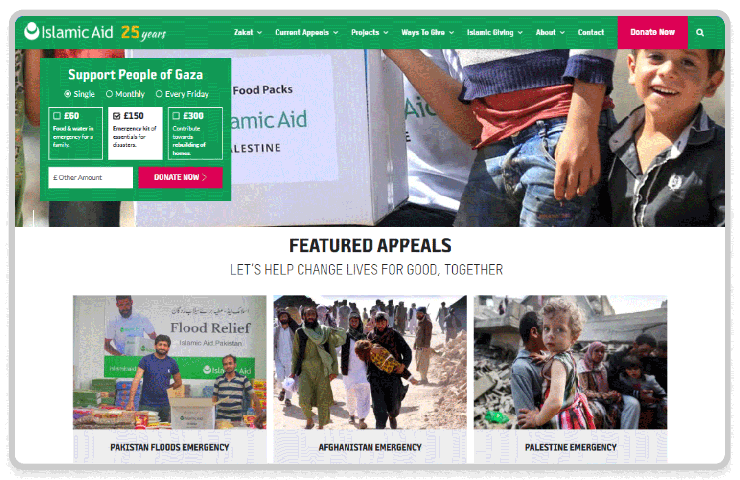Islamic Aid online donation platform